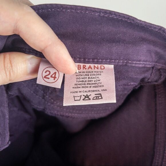 J Brand Womens Skinny Leg Jeans Aubergine Size 24 Purple Stretch Low Rise - Picture 9 of 11